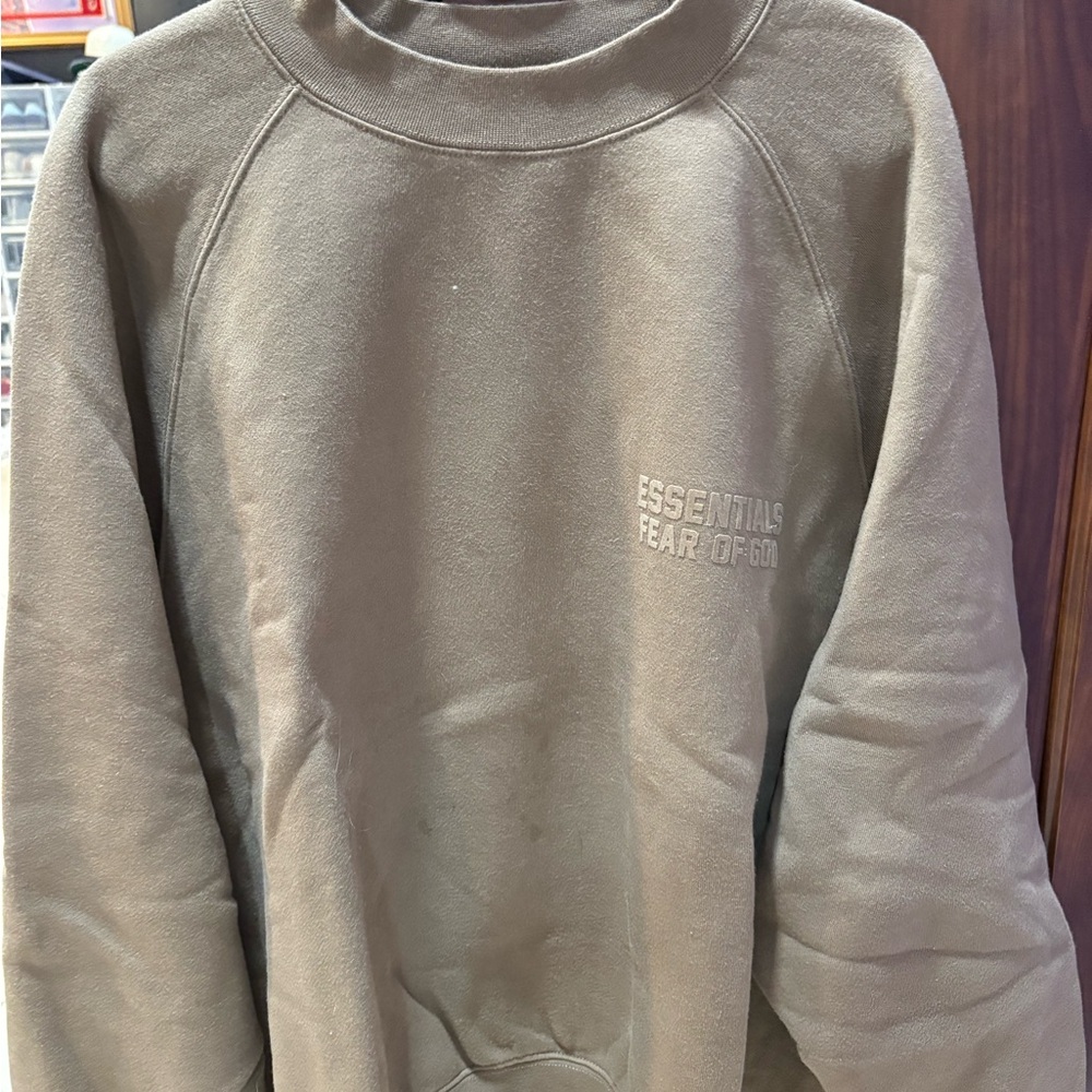 Fear of God Tan Crewneck Sweater Soft Cotton Classic